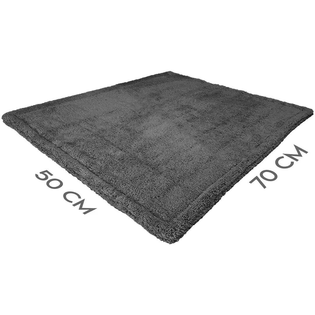 QUEENDRY Edgeless Prosop de Uscare Auto din Microfibră 50×70cm 1000GSM – Antracit