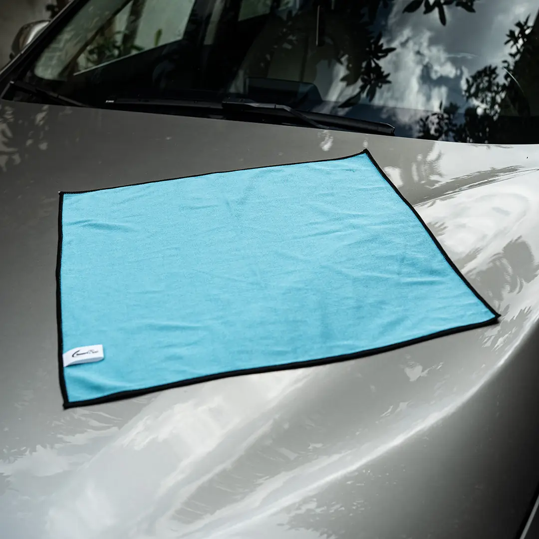 RAVERA Lavetă Groasă din Microfibră pentru Geamuri Auto 50x50cm 300GSM - Turcoaz