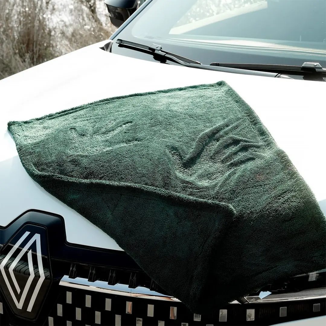 BEAST Double-Layer Twisted Pile Microfiber Car Drying Towel 60x90 cm 1200 GSM - Dark Green