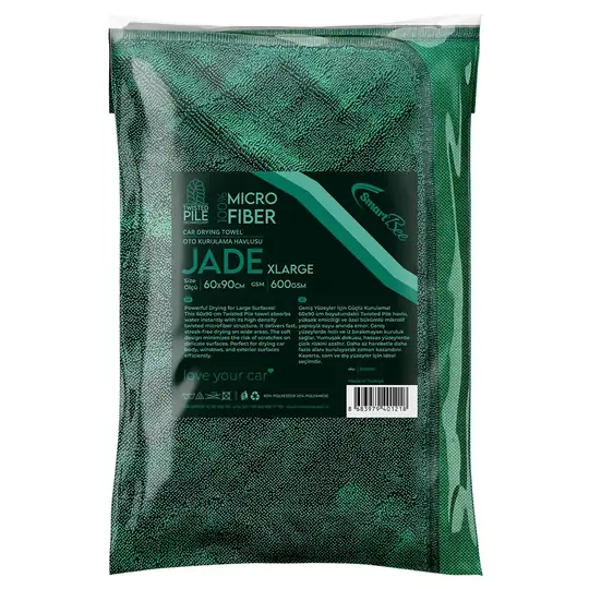 JADE Twisted Pile Microfiber Car Drying Towel 60×90 cm 600 GSM – Dark Green