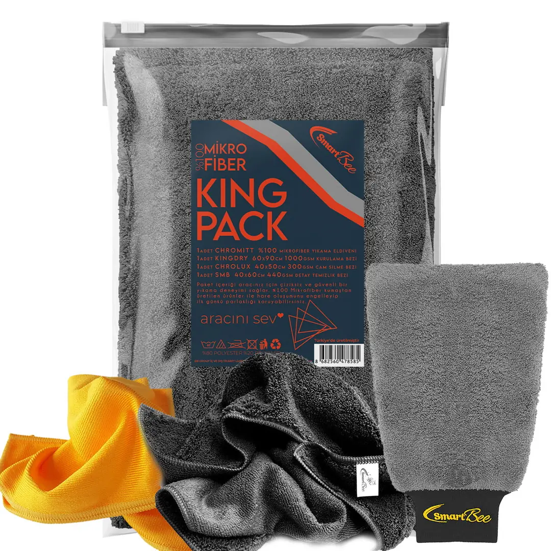 Product image: KINGPACK Microfiber Car Wash Kit - Anthracite