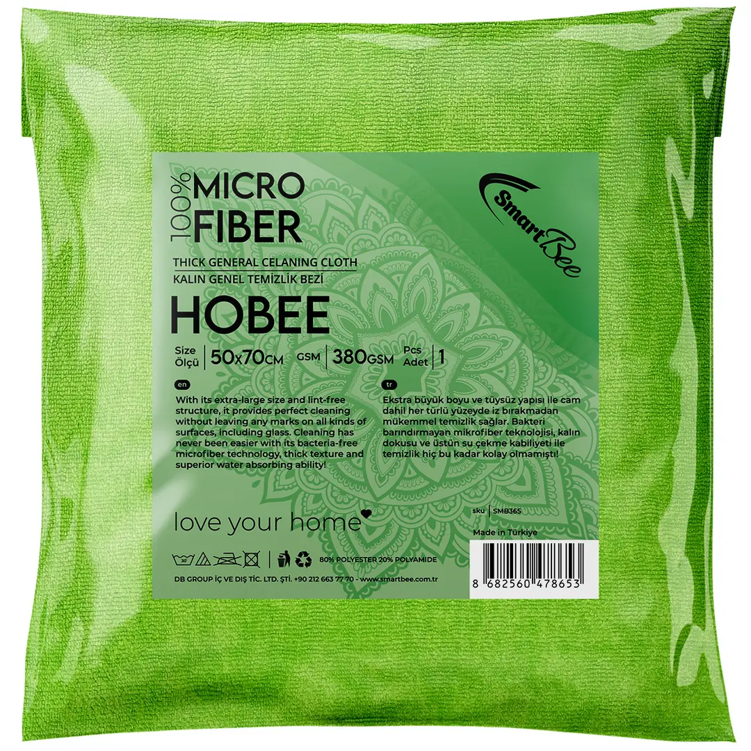 Product image: Hobee Microfiber General Cleaning Cloth 50x70 cm 380 GSM