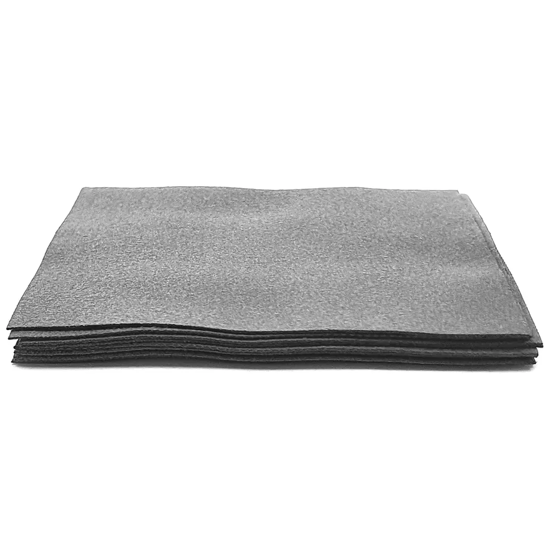 CHROMIC Set 10 Lavete din Microfibră Suede pentru Aplicare Ceramică 10x10cm 200GSM – Gri