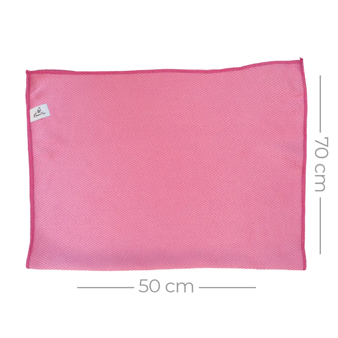 Hobee Microfiber Glass Cleaning Cloth 50x70 cm 235 GSM - Pink