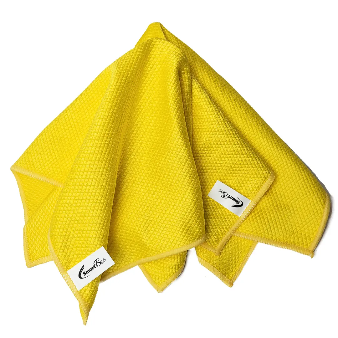 Set 2 Lavete din Microfibră pentru Geam și Jantă 40x40cm 235GSM