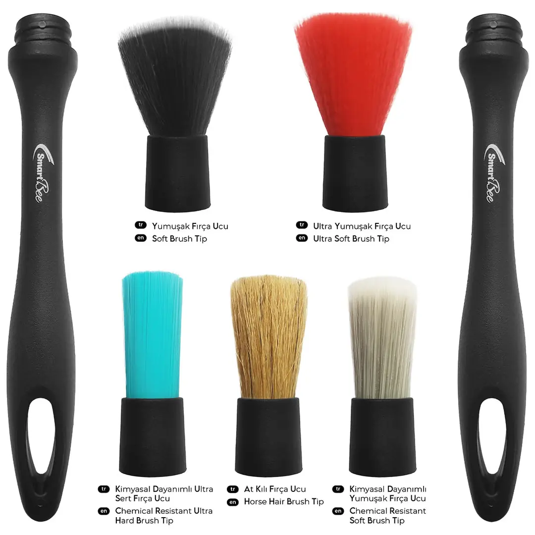 BRUSHPACK Set 5 Perii Detailing Auto cu Capete Interschimbabile
