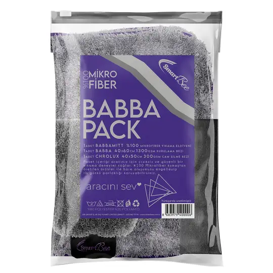 BABBAPACK Microfiber Car Wash Kit – Dark Grey