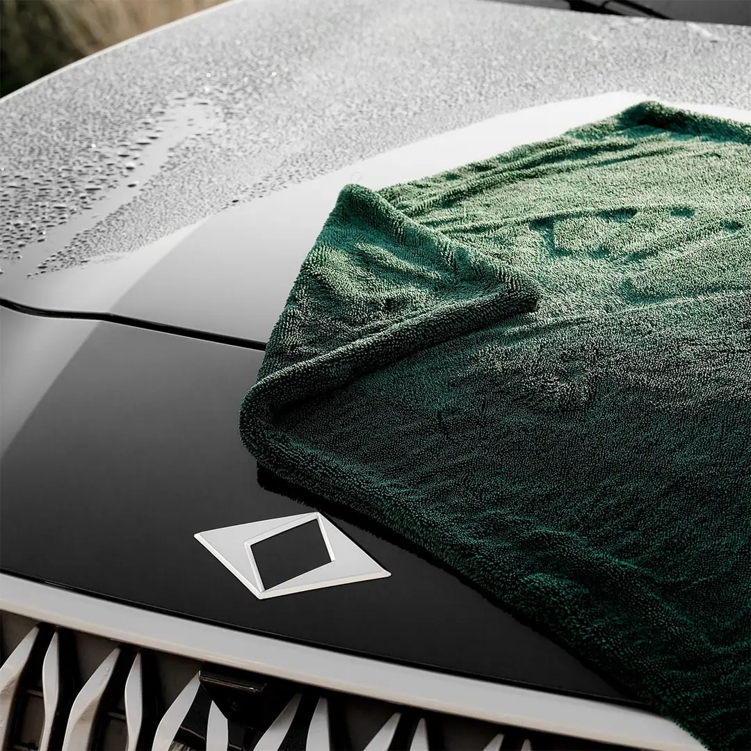 BEAST Double-Layer Twisted Pile Microfiber Car Drying Towel 60x90 cm 1200 GSM - Dark Green