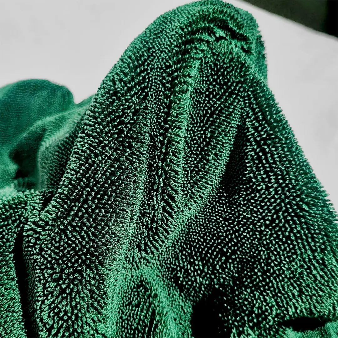 BEAST Çift Kat Twisted Pile Mikrofiber Oto Kurulama Havlusu 50×70cm 1200GSM – Koyu Yeşil