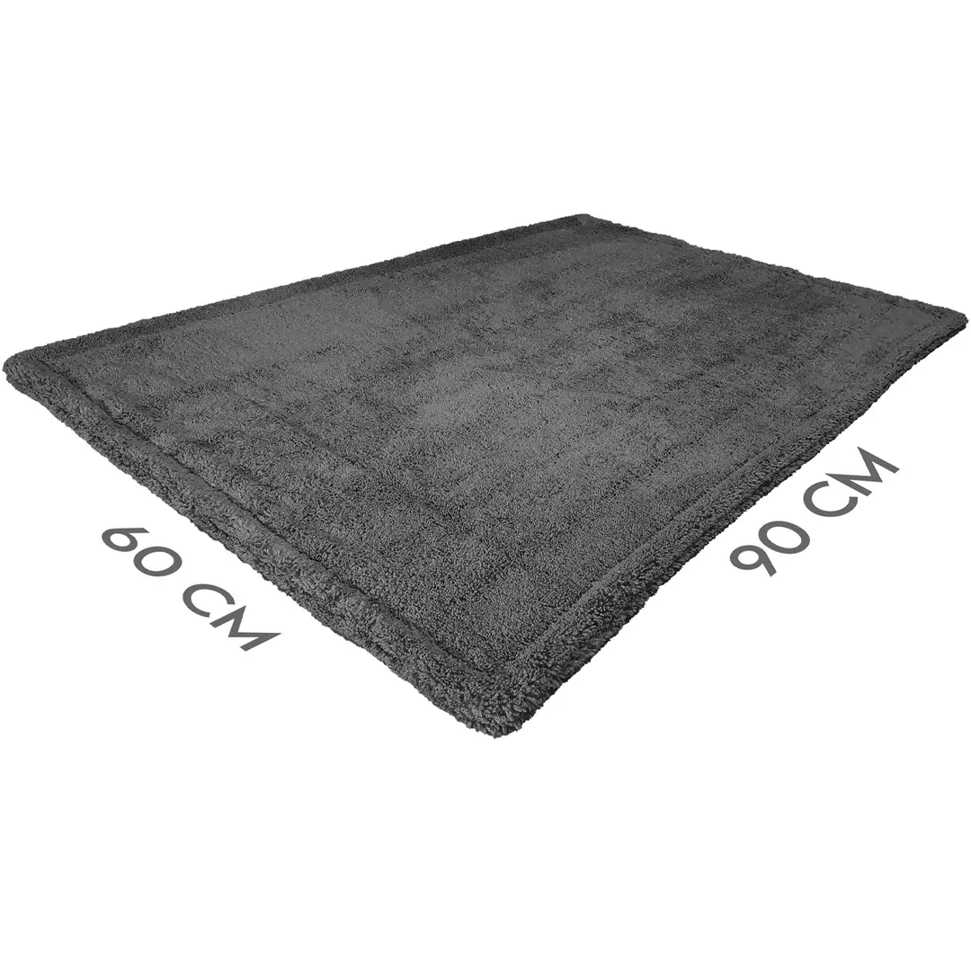 KINGDRY Edgeless Mikrofiber Oto Kurulama Havlusu 60×90 1000gsm – Antrasit