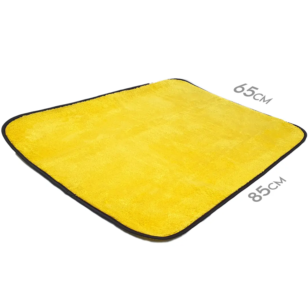 BARITE Prosop Uscare Auto din Microfibră cu Două Straturi 65x85cm 800GSM – Galben
