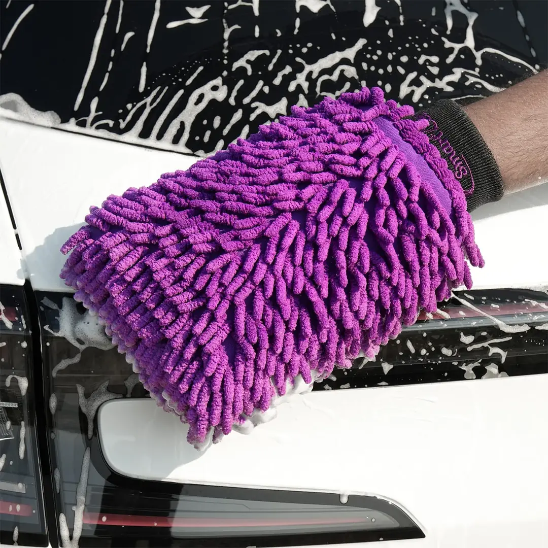MAMBAPACK Pachet Spălare Auto din Microfibră Hybrid Twisted Pile – Mov