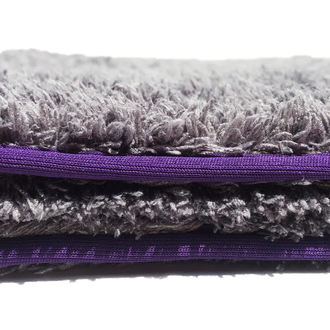 BABBA Medium Double-Layer Microfiber Car Drying Towel 40x60 cm 1300 GSM – Dark Grey