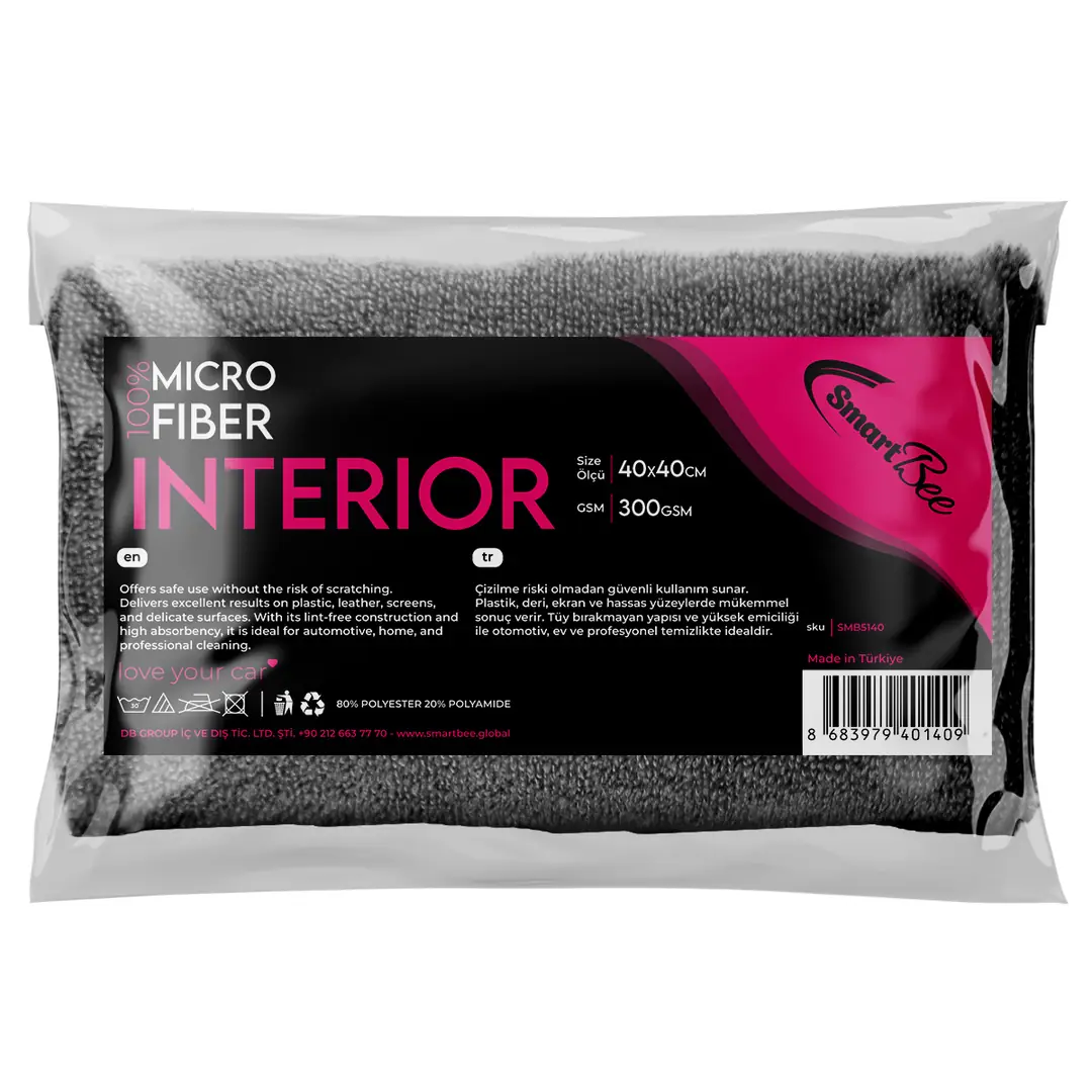 INTERIOR Interior Detailing Cloth 40x40 cm 300 GSM - Grey