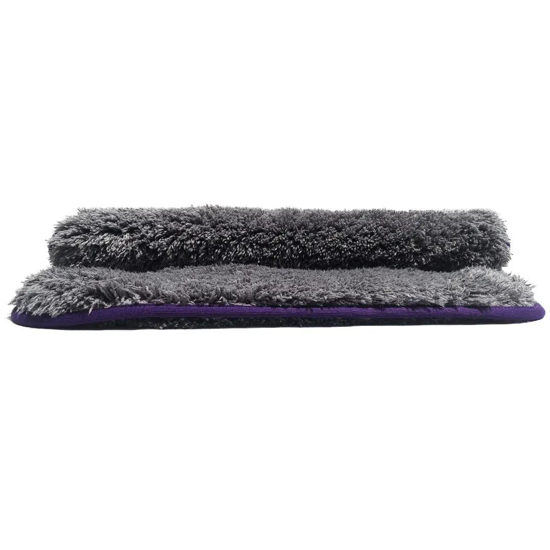 BABBA Medium Double-Layer Microfiber Car Drying Towel 40x60 cm 1300 GSM – Dark Grey
