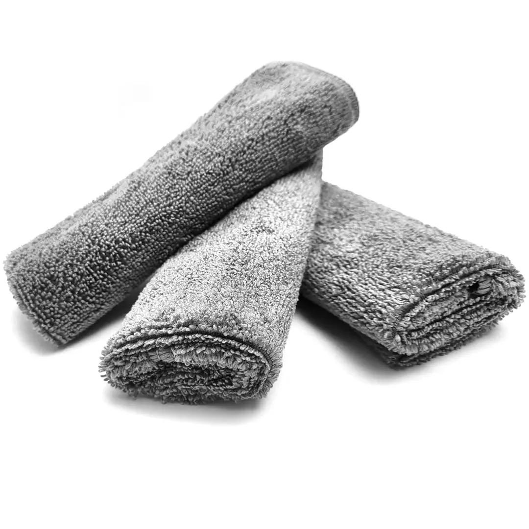 CHROMA 3-Pack Microfiber Car Cleaning Towels 40x40 cm 265 GSM - Anthracite